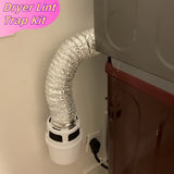 Colector de Pelusa de Secadora, Kit de Ventilación Interior con Cubo Filtro y Tubo de Aluminio Flexible de 10.16 cm para Secadora Eléctrica