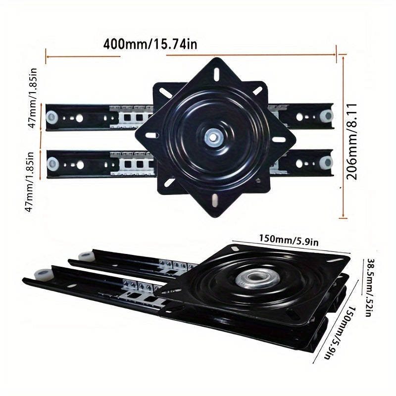 Mesa Mini de Ahorro de Espacio con Tapete Metálico Deslizante y Expandible - Mostrador Versátil para Comedor y Bar con Función Giratoria, Móvil, Riel Deslizante, Cajón