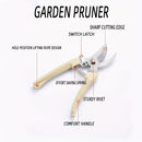 Paquete de 1 Tijeras de Poda Profesionales con Cuchillas de Acero Inoxidable y Mangos Ergonómicos - Cortaúñas Manuales para Bonsái, Huerto, Jardinería Exterior (Amarillo), Tijeras de Podar para Jardín, Herramienta para Bonsái, Diseño Clásico de Hoja, Cor