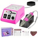 Kit profesional de taladro para uñas 2025, con mango de metal, 38 bandas de lijado, 11 puntas, base soporte y manual, ideal para manicura, pedicura y remoción de esmalte en gel, en casa o salón