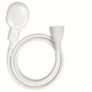 Boquilla de manguera de goma portátil y fácil de usar - Cabezal de ducha ovalado grande para baño de mascotas y humanos, material ABS duradero, ideal para uso en hogar y hotel, accesorio para ducha | Instalación sencilla | Boquilla de manguera de goma