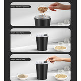 Molino eléctrico de 8 cabezas de acero inoxidable para café, portátil y multifuncional, con alimentación eléctrica, 22,000 RPM, enchufe de EE. UU., no aplica batería, forma irregular, ideal para moler granos y polvos, molino de café para cocina.