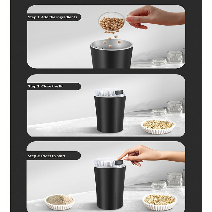 Molino eléctrico de 8 cabezas de acero inoxidable para café, portátil y multifuncional, con alimentación eléctrica, 22,000 RPM, enchufe de EE. UU., no aplica batería, forma irregular, ideal para moler granos y polvos, molino de café para cocina.