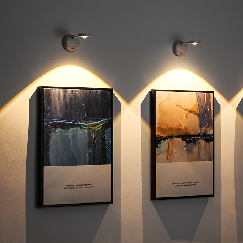 Iluminación de escaleras de alta luminosidad, luz automática con sensor de movimiento, lámpara de pared recargable USB, luz nocturna inalámbrica, ideal para escaleras y pasillos