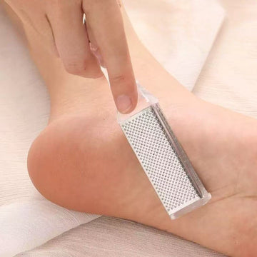 2 piezas de almohadilla desolladora de pies, masajeador de pies exfoliante para piezas viejas claras beige, herramienta de cuidado de pies seco y húmedo para uso en casa - Regalo perfecto para mayores