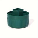 Organizador de maquillaje giratorio, rotación de 360 grados, diseño minimalista, plástico ABS de alto brillo, perfecto para dormitorio, tocador, almacenamiento de baño.