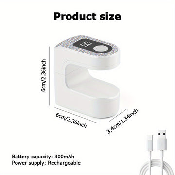 Linterna Portátil Mini para Uñas con Temporizador, Secador de Gel Plástico Recargable USB para Uso en Casa y Salón