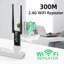 Amplificador de Rango Wi-Fi OURLIFE con Doble Antena Externa de 300Mbps, Alimentado por USB con Seguridad WPA/WPA2, Configuración con Un Solo Botón para Ampliar la Cobertura y el Señal en Casa y Oficina