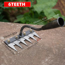 1pc Azada de Acero al Manganeso Resistente, Ideal para Deshierbar, Aflojar Suelto, Arar y Tareas de Jardinería con Rastrillo Metálico Multiusos de 8 Púas