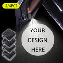 2/4 piezas personalizadas con diseño personalizado y imágenes, velocidad de generación, luz de bienvenida LED con patrones de fibra de carbono, se vuelve más atractivo cuando se abre la puerta, adecuado para varios modelos de coches, incluyendo coches y