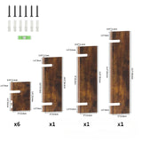 Estantes de madera de estilo Boho para montar en la pared, Diseño de cruz, Almacenamiento y exhibición multiusos para diferentes tipos de habitaciones, Estanterías verdes colgantes de la pared