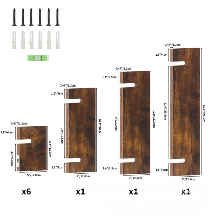 Estantes de madera de estilo Boho para montar en la pared, Diseño de cruz, Almacenamiento y exhibición multiusos para diferentes tipos de habitaciones, Estanterías verdes colgantes de la pared