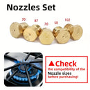 5pcs Accesorios para Estufa 5 Boquillas de Estufa de Apertura Diferente SABAF Accesorios para Estufa de Gas Boquilla de Latón Apertura 0.5-0.65-0.7-0.87-0.95mm Apertura 0.5-0.7-0.7-0.87-1.02mm