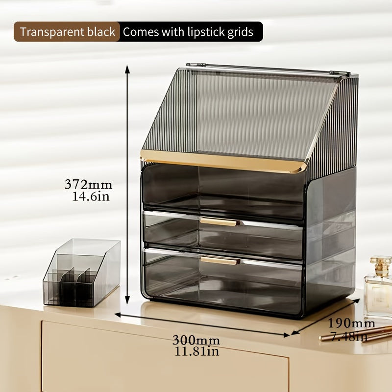 Organizador de Maquillaje de Gran Capacidad con Cajones - Caja de Almacenamiento para Cosméticos, Perfumes y Cuidado de la Piel para Tocador y Encimera de Baño, Organizadores de Maquillaje