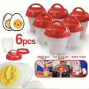 Paquete de 6/12 Tazas Cocedoras de Huevos de Silicona - Antiadherentes, Resistentes al Calor hasta 248°F, Diseño Fácil para Romper y Verter para Huevos Escalfados Sin Cáscara e Huevos Duros Perfectos, Utensilios de Cocina para la Casa