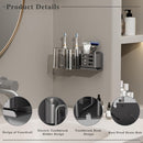 Soporte de cepillo de dientes de aluminio montable en la pared, soporte de cepillo de dientes y pasta de dientes, soporte de afeitar para ducha, sin taza, uso sin electricidad, para baños, niños