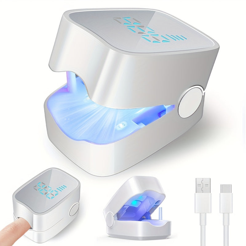 FOREVERTOOL Lámpara de uñas LED portátil recargable - Cargada por USB, compacta y portátil para el hogar, salón de uñas, viajes - Sin alcohol, batería de litio recargable, esenciales para el cuidado de las uñas | Lámpara de uñas moderna | Lámpara de uñas