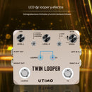 Pedal de Efectos para Guitarra Eléctrica Twin Looper con 11 Estilos y Grabación de hasta 10 Minutos