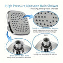 Rociador de Alta Presión - Cabezal de Ducha Resistente con Fuerte Flujo de Agua, Instalación Rápida y Fácil, Ideal para Baños Modernos - Perfecto para Familias y Parejas, Acabado Metálico Elegante, Cuerpo de Plástico Duradero
