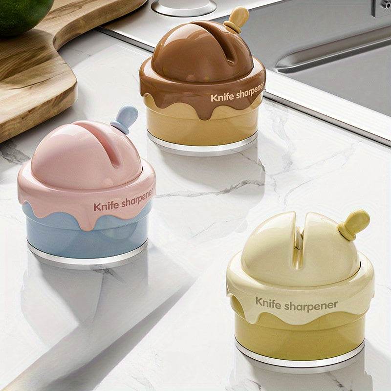 Pedernal de Afilado con Ventosa para Helados - Herramienta Profesional para Afilar Cuchillos y Tijeras, Disponible en 3 Colores