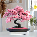 Árbol de Cerezo Acrílico 2D Plano - Tronco y Flores Rosas Vibrantes, Regalo para San Valentín, Decoración de Escritorio para Hogar/Oficina, Arte Floral Contemporáneo, Sin Montaje Necesario