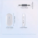 Adaptador de transmisión de audio inalámbrico 5.4 con enchufe auxiliar de 3,5 mm, carga USB, batería de polímero de litio para viajes, gimnasio, tableta, TV - Blanco, portátil, recargable