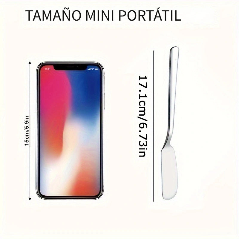 2 piezas de Cuchillos para Mantequilla de Acero Inoxidable SHAON con Punta Redonda - Diseño de Borde Redondeado para Untar Seguro, Mermelada, Queso y Sándwiches de Postre - Utensilios de Cocina Duraderos y Portátiles para Uso en Casa y al Aire Libre, Asp