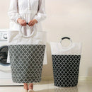 Gran Cesta de Lencería Bolsa de Almacenamiento de Ropa Colapsible Alta con Asas Impermeable para Viajes Baño Esenciales para el Colegio Dormitorio Familia 77L