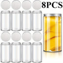 8 piezas de frascos de conserva claros de cuarto de galón con tapas herméticas - Reutilizables, lavables a mano, cierre de tapa giratoria para conservas, fermentación, encurtidos y proyectos de decoración DIY, suministros para conservas