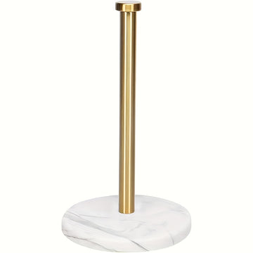 Soporte de toalla de papel de acero inoxidable SUS304 con base de mármol - Soporte de mostrador para rollos estándar o jumbo, impermeable y resistente a la corrosión, accesorio de mostrador de cocina | Accesorio de cocina moderno | Loza de cocina duradera