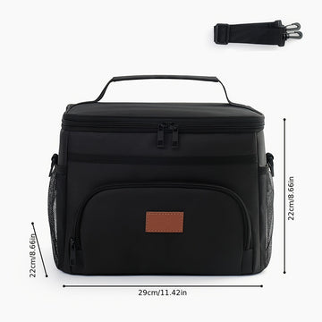 Bolsa de almuerzo aislada de gran capacidad - Caja de refrigeración portátil linda con correa de hombro, recubierta de papel aluminio grueso, ideal para la escuela, la oficina, los viajes y las meriendas al aire libre, almuerzo, regreso a la escuela.