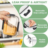 12 piezas de contenedores de almacenamiento de alimentos de vidrio con tapas - A prueba de fugas, microondas, horno y lavavajillas, cajas de almuerzo rectangulares reutilizables para preparación de comidas y organización del refrigerador.