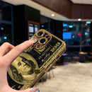 ¡Alta calidad! Funda para iPhone de lujo, chapada en oro, con elementos clásicos y diseños creativos: impresión HD, resistente al desgaste y antideslizante, con cubierta protectora de PC para la cámara, compatible con varios modelos de iPhone, incluidos