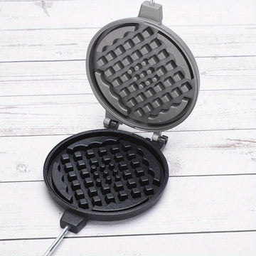 Plancha de waffles de aleación de aluminio de alta calidad con cocción rápida y sellado automático de bordes - Fácil limpieza, bandejas extraíbles para cocción eficiente, perfecta para la cocina de casa, horneado de waffles