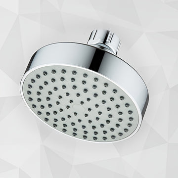 1 cabezal de ducha de lluvia a alta presión, circular, montado en la pared, acabado en negro, construcción de plástico duradero y fácil instalación para modernizar el baño, acabado pulido, funcionamiento suave