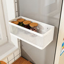 1pc Soporte Magnético de Almacenamiento Lateral para Refrigerador de Cocina, Cesta Colgante para Hueco de Placa