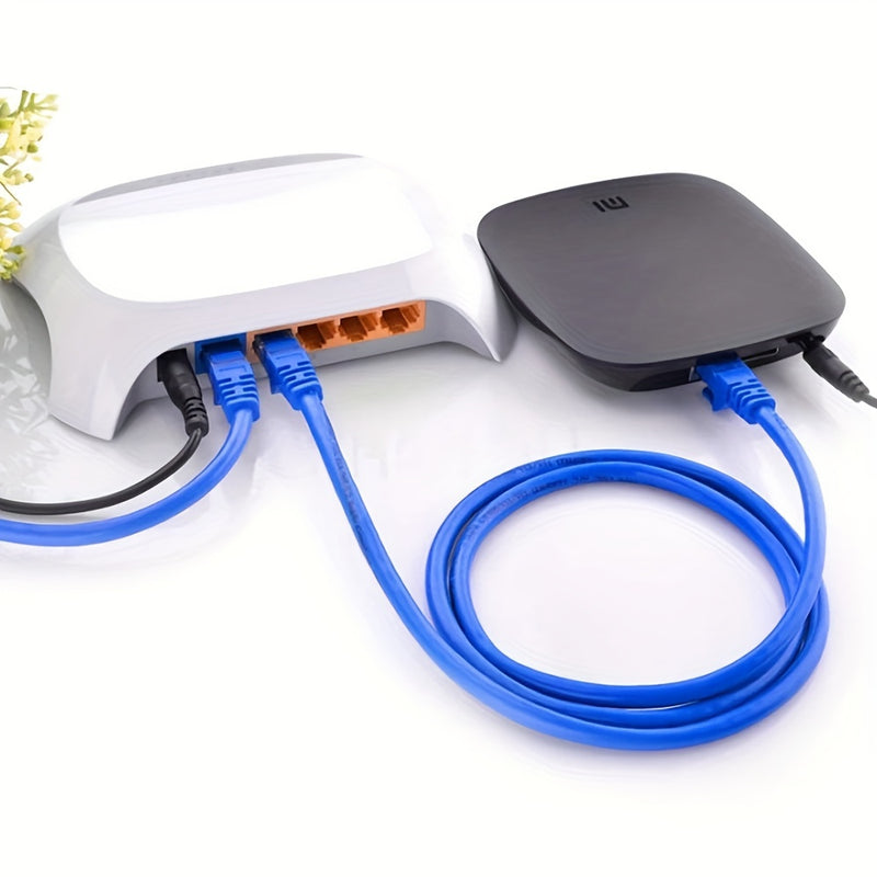 Cable Ethernet Cat 6, cable de parche Gigabit 1Gbps redondo RJ45, conector macho a macho de 8 pines EPS, cable de red de alta velocidad para PC/Xbox/PS4/PS5/modem/enrutador, 250Mhz - No requiere batería