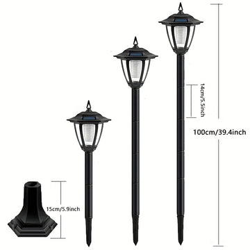 1pc/2pcs Luces de jardín retro solares, Luces de paisaje alimentadas por energía solar, utilizadas para patio, césped, camino de jardín, decoración de atmósfera de hotel, estanque y piscina