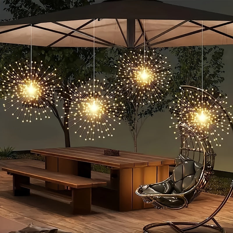 Luces LED colgantes USB de 180-360 LEDs, luces de estrella para exteriores, 8 modos, luces de hadas para jardín, fiestas y patio