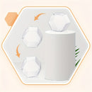 Juego de 12/15 piezas de tarros para dulces de plástico con cucharas, incluye 12 tarros hexagonales para galletas con tapa y 3 cucharas para dulces, tarro grande transparente de 850ml para almacenamiento de alimentos, tarro para encimera de cocina