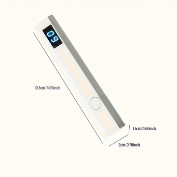 Mini Lámpara de Uñas Portátil con Pantalla LCD - Secador LED para Uñas, Alimentación USB, Diseño Compacto y Duradero en Rosa y Blanco, Ideal para Manicura y Pedicura, Equipo para Gel, Accesorio de Belleza para Hogar o Salón
