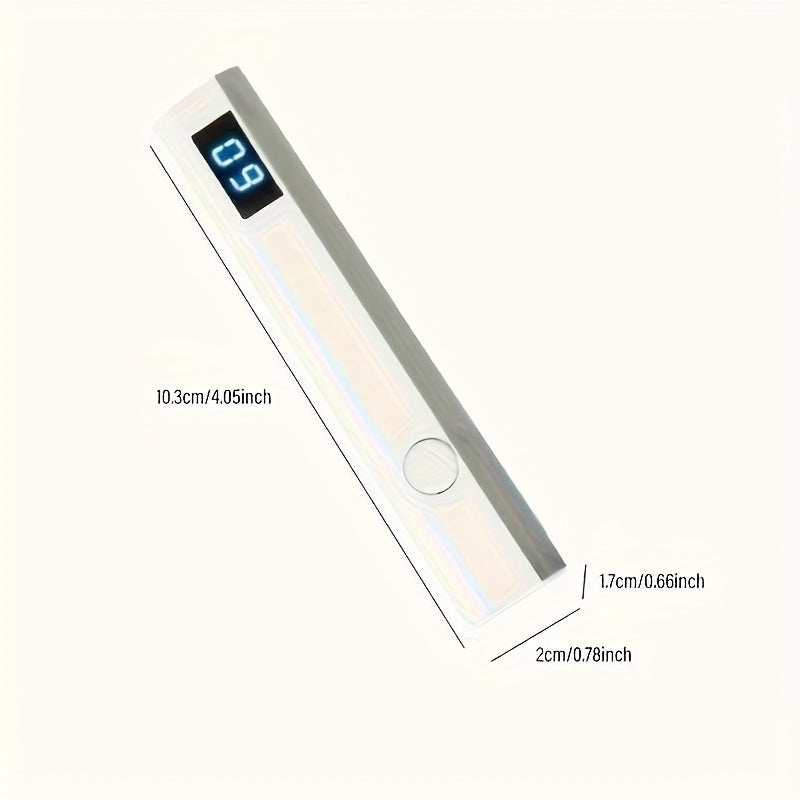 Mini Lámpara de Uñas Portátil con Pantalla LCD - Secador LED para Uñas, Alimentación USB, Diseño Compacto y Duradero en Rosa y Blanco, Ideal para Manicura y Pedicura, Equipo para Gel, Accesorio de Belleza para Hogar o Salón