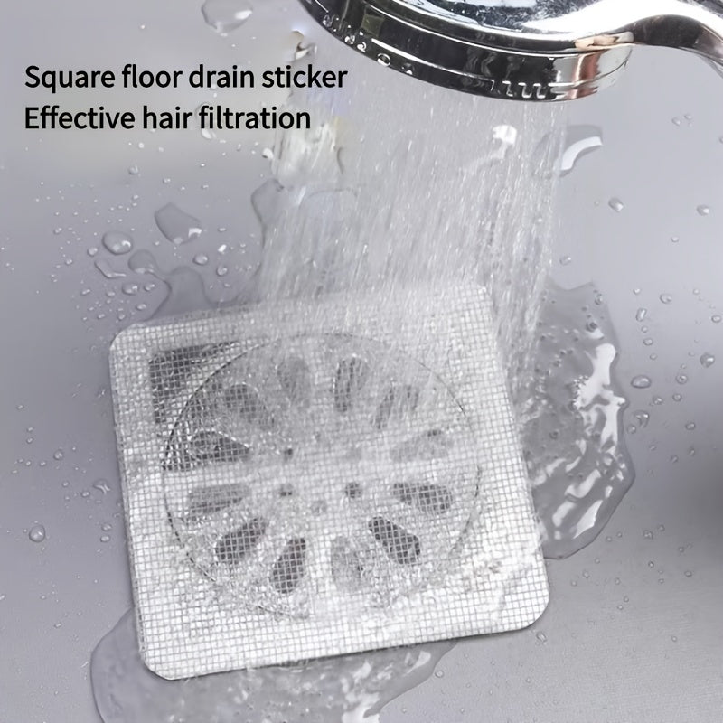 20 piezas de parche de desagüe de piso desechable - Fácil limpieza, previene la presencia de mosquitos y obstrucciones de pelo, ideal para uso en baño y cocina, instalación de cierre, filtro de desagüe de plástico