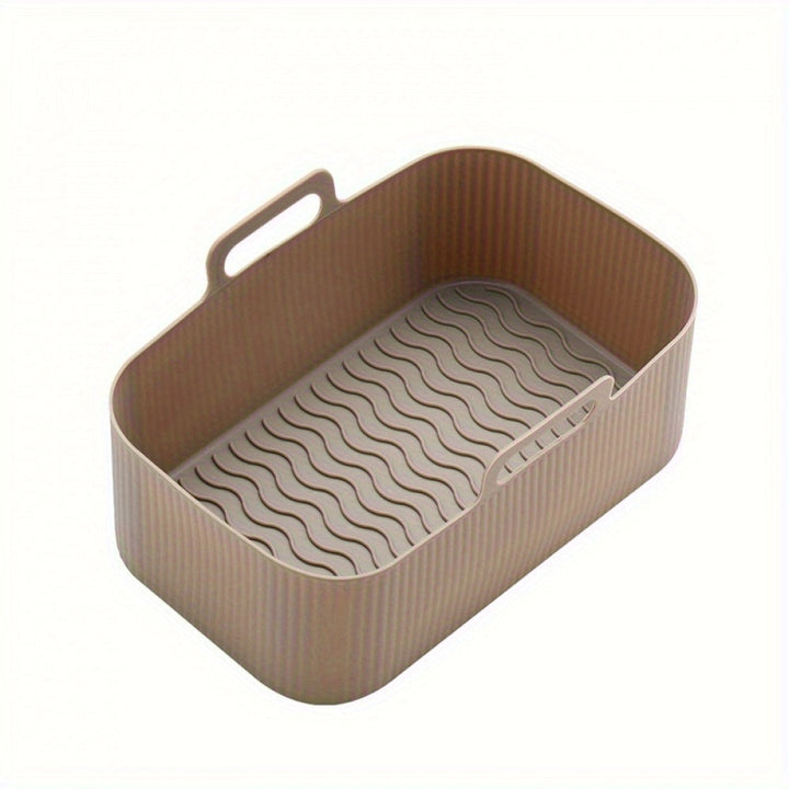 1pieza Forro de horno de aire de silicona antiadherente - Reutilizable, bandeja de hornear resistente a altas temperaturas para cocción de grado alimenticio, accesorios de cocina para regalos de Halloween y Navidad