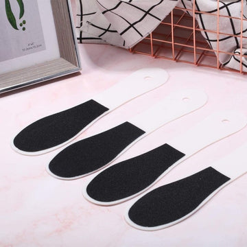 1 pieza de papel de lija de doble cara - Herramienta de pedicura manual portátil para luz muerta beige y eliminación, no necesita electricidad, diseño duradero de plástico para uso doméstico, herramienta de cuidado de pies, mango ergonómico, acabado suav