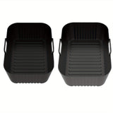 1 bandeja de horno de silicona para freír en aire, apta para bandejas de 4,5 litros, bandeja de horno reutilizable, bandeja de pizza antiadherente