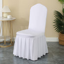 6/12pcs Funda para Silla con Falda, Cubierta Elástica Larga de Spandex para Silla de Comedor, Funda Protectora, Cubierta Elástica para Silla de Comedor de Boda, Desmontable y Lavable, Adecuada para Hoteles, Bodas, Banquetes y Decoración del Hogar
