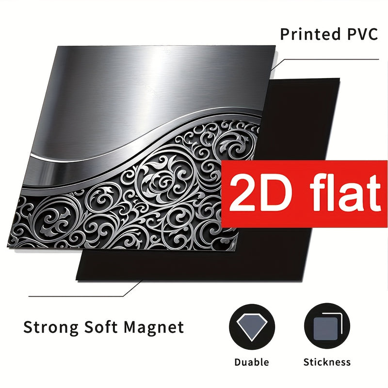 1 pieza, cubierta de puerta de lavavajillas magnética moderna, 23 x 25,5 pulgadas - Resistente a rayones, fácil de limpiar, decoración de cocina reutilizable con patrón de onda elegante, pegatina duradera para mejorar electrodomésticos, accesorio de lava