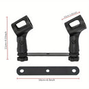 Soporte de micrófono dual o cuádruple con soporte ajustable T-Bar, soporte de micrófono de grabación dual o cuádruple con soporte ajustable T-Bar, material ABS, sostiene 1-4 micrófonos, diseño ahorrador de espacio para grabación en estudio o hogar, confi