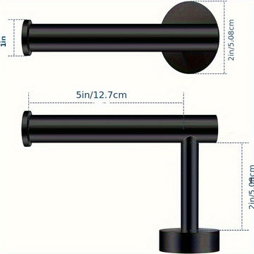 1 Soporte Para Rollo De Papel Higiénico, Estante De Almacenamiento De Pañuelos Para Baño, Contenedor Dispensador De Pañuelos Montado En La Pared, Soporte Para Pañuelos De Acero Inoxidable A Prueba De Herrumbre, Accesorios De Baño
